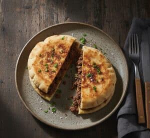 עראיס קטוגני – פיתה מהמעדנייה הקטוגנית ממולאת בבשר טחון ושומן כבש